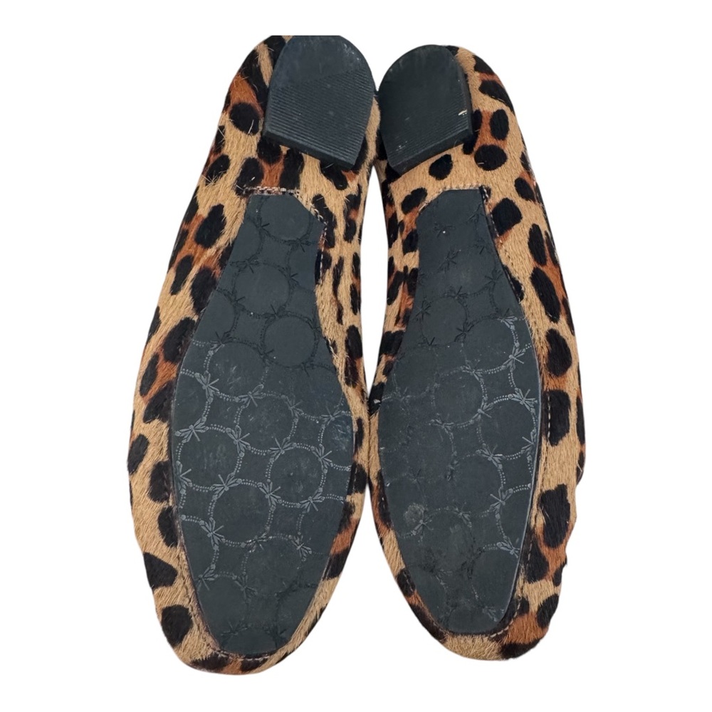 Talbots Iveley Leopard Print Driving Moccasins Shoes Calf Hair Leather Size 7.5 - Picture 9 of 14
